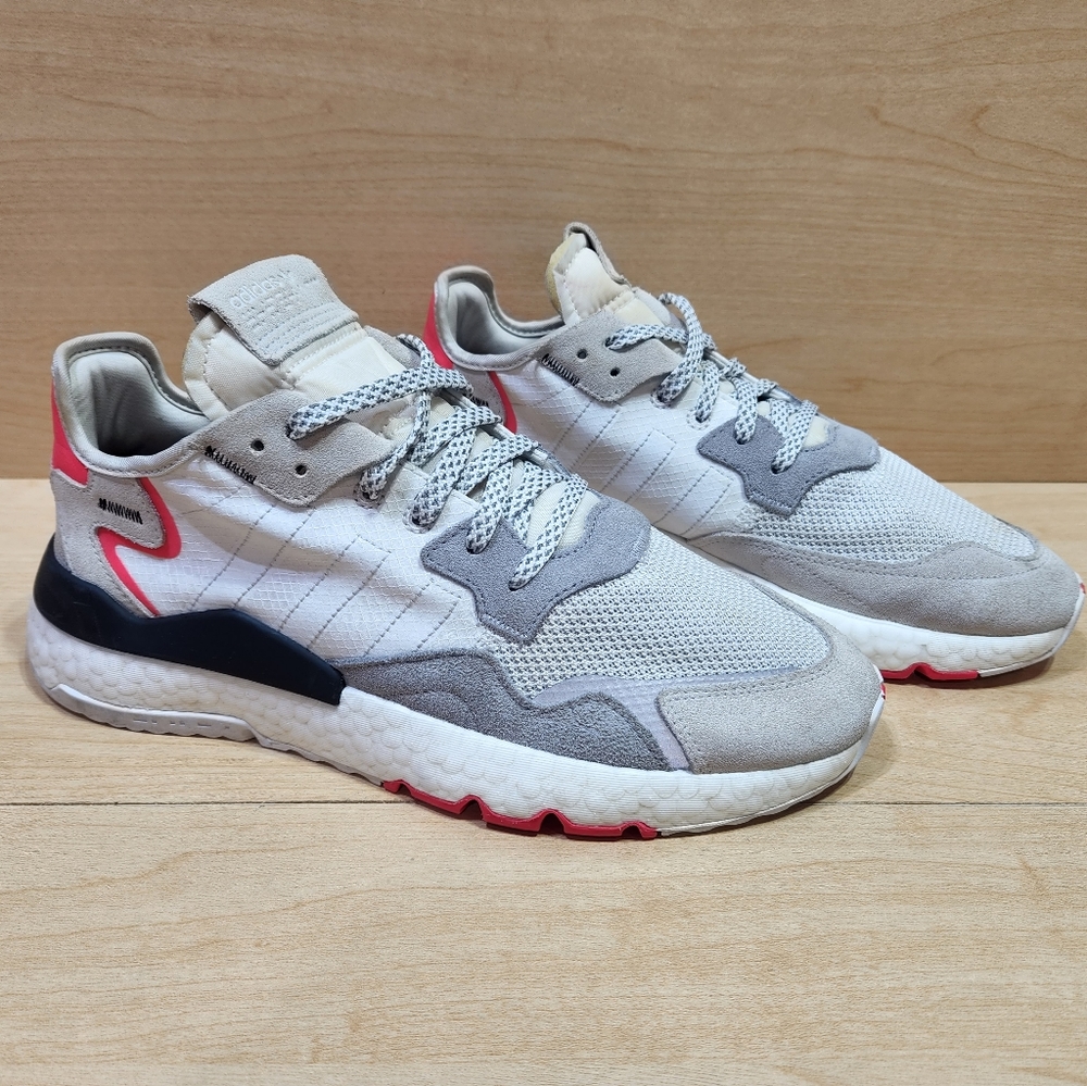 Adidas Nite Jogger 'White Shock Red' F34123 Mens Sneakers